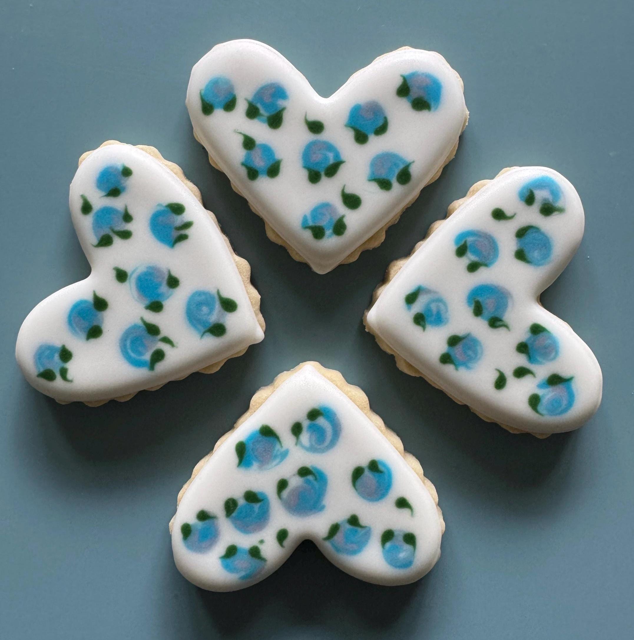 Mini Heart sugar cookies 1 dozen