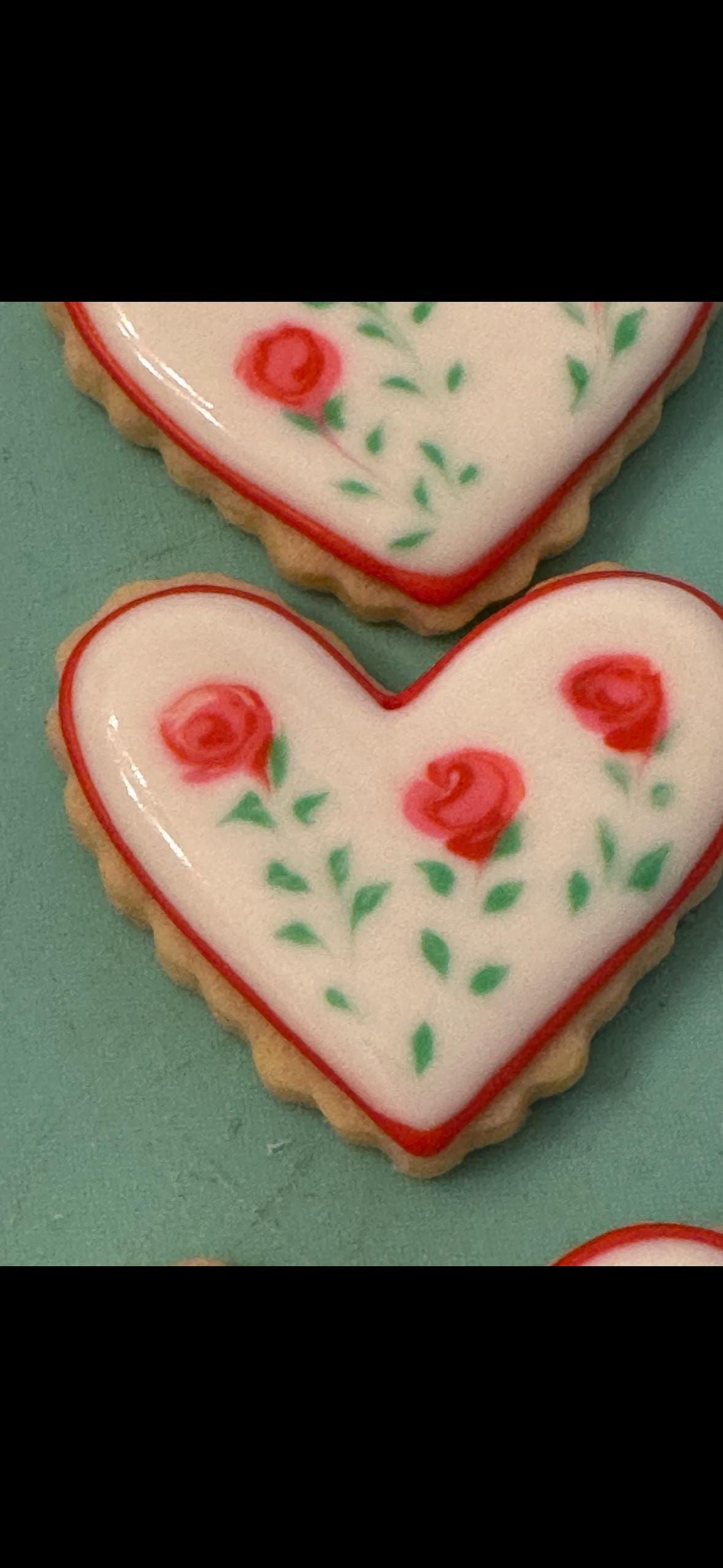 Mini Heart sugar cookies 1 dozen - Image 3