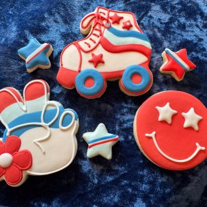 July 4th 70’s/80’s theme Cookies 1 dozen