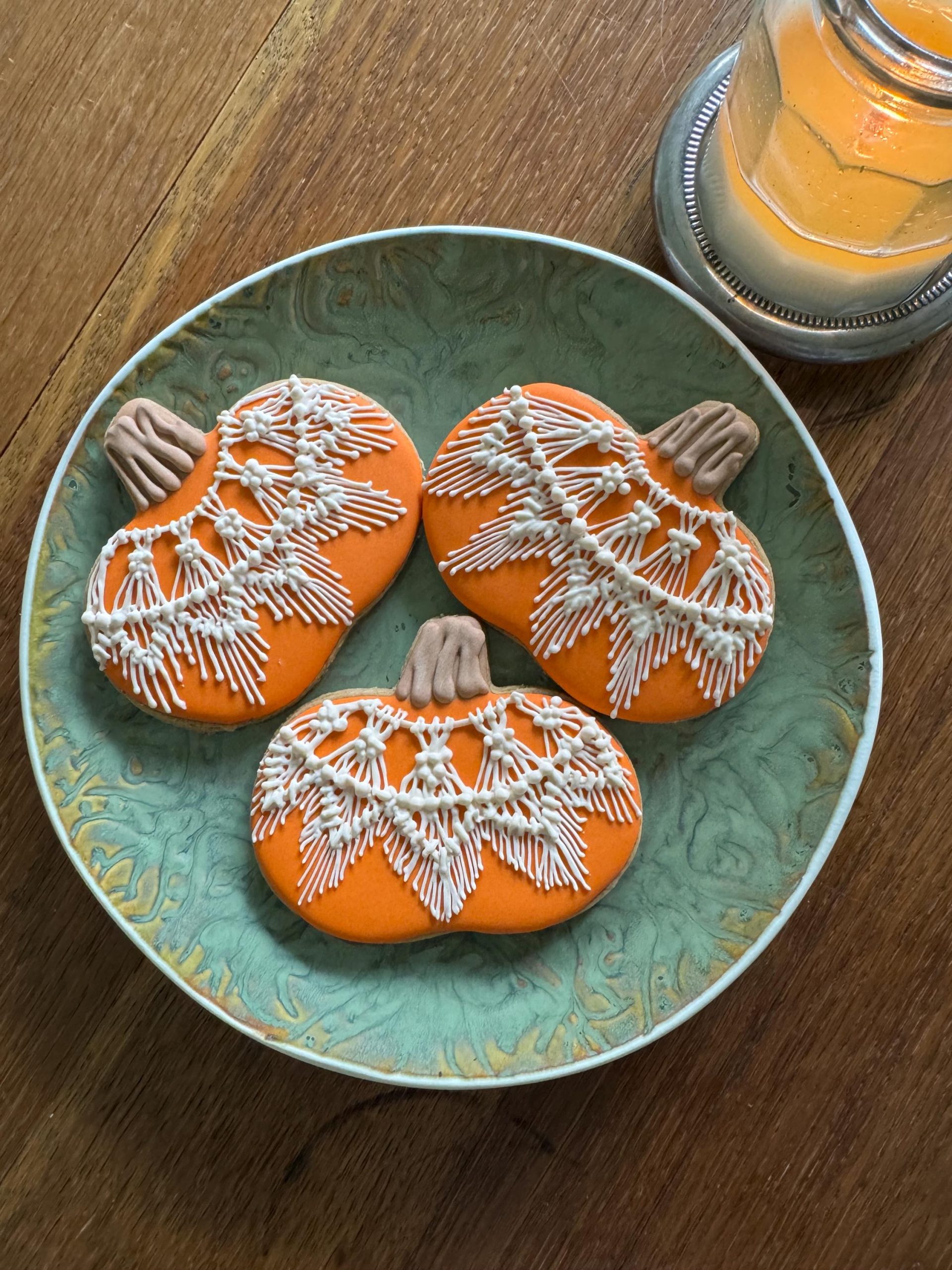 Pumpkin boho macrame sugar cookies - half dozen - Image 4