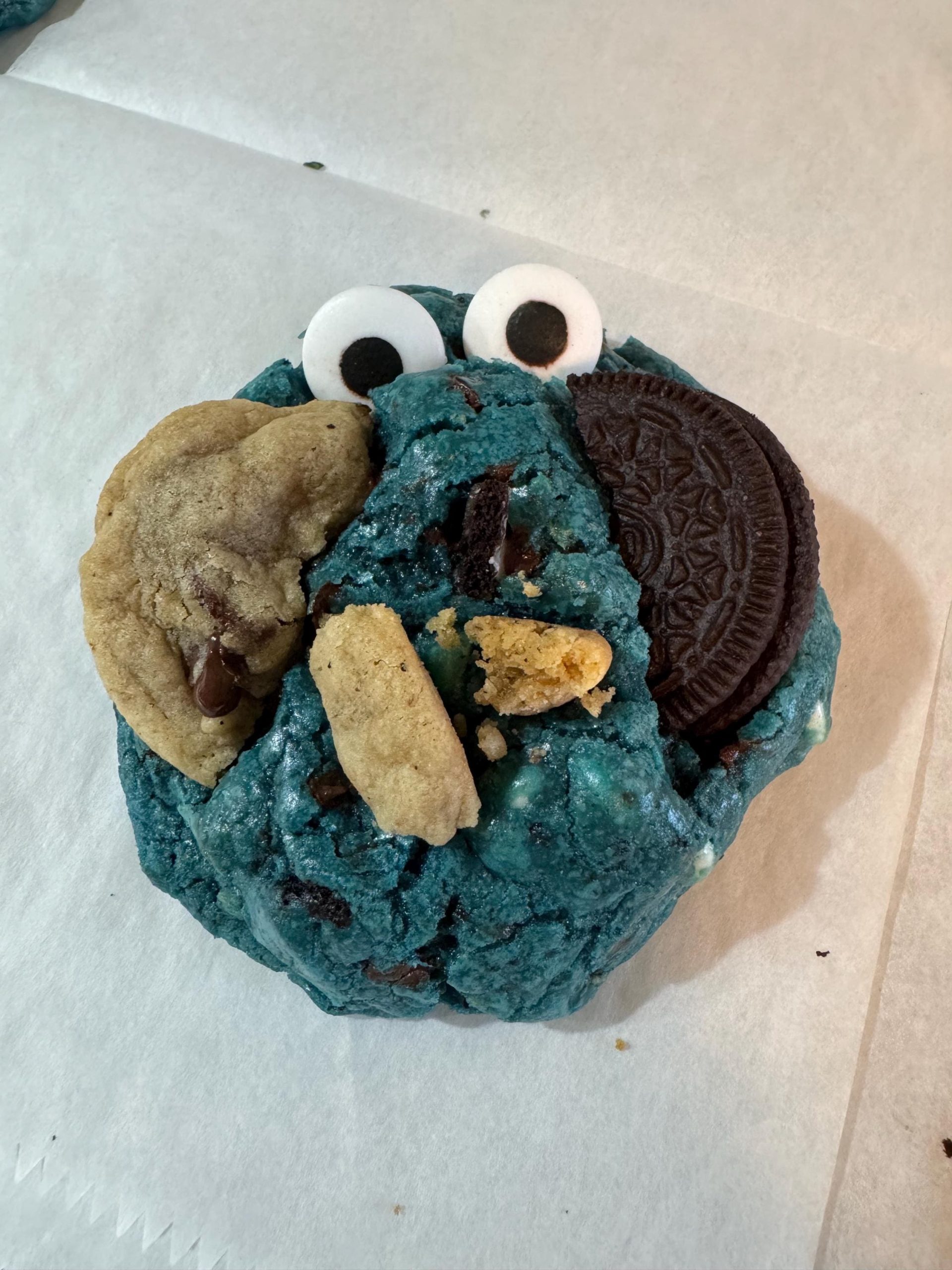 Cookie MONSTER Cookies for BOO BASKETS!
